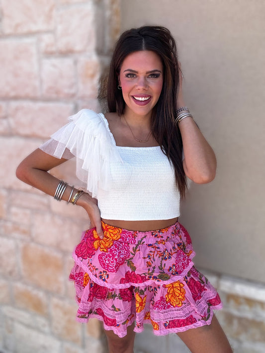 Pink Tropical Skirt