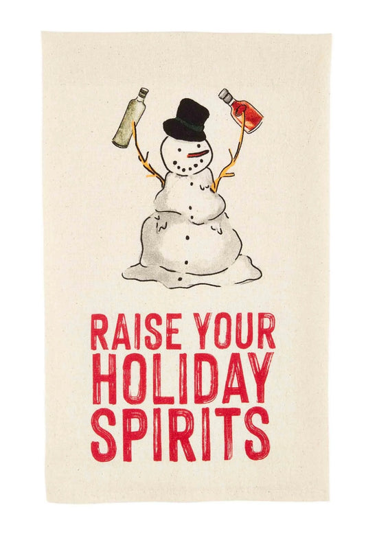 Raise Your Holiday Spirits Cup Towel
