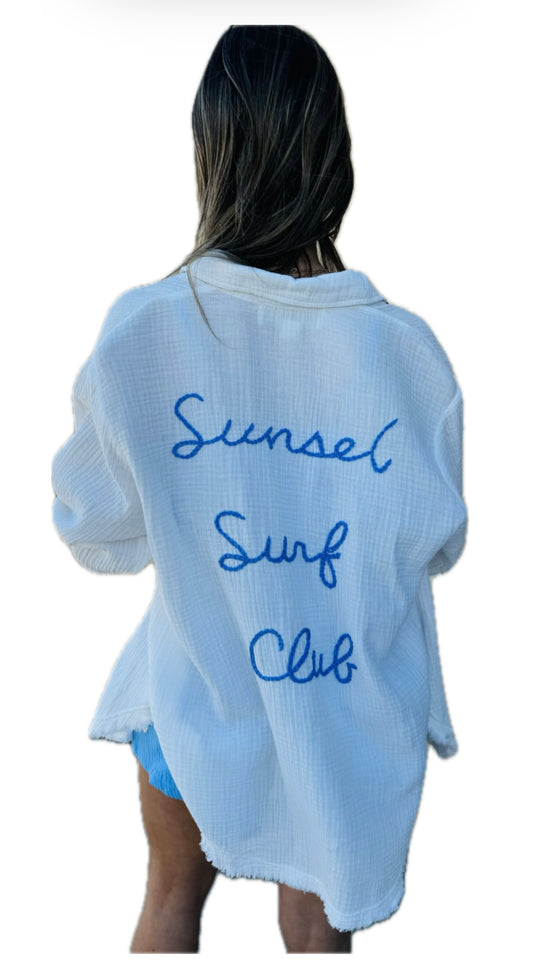 Sunset Surf Club White Top