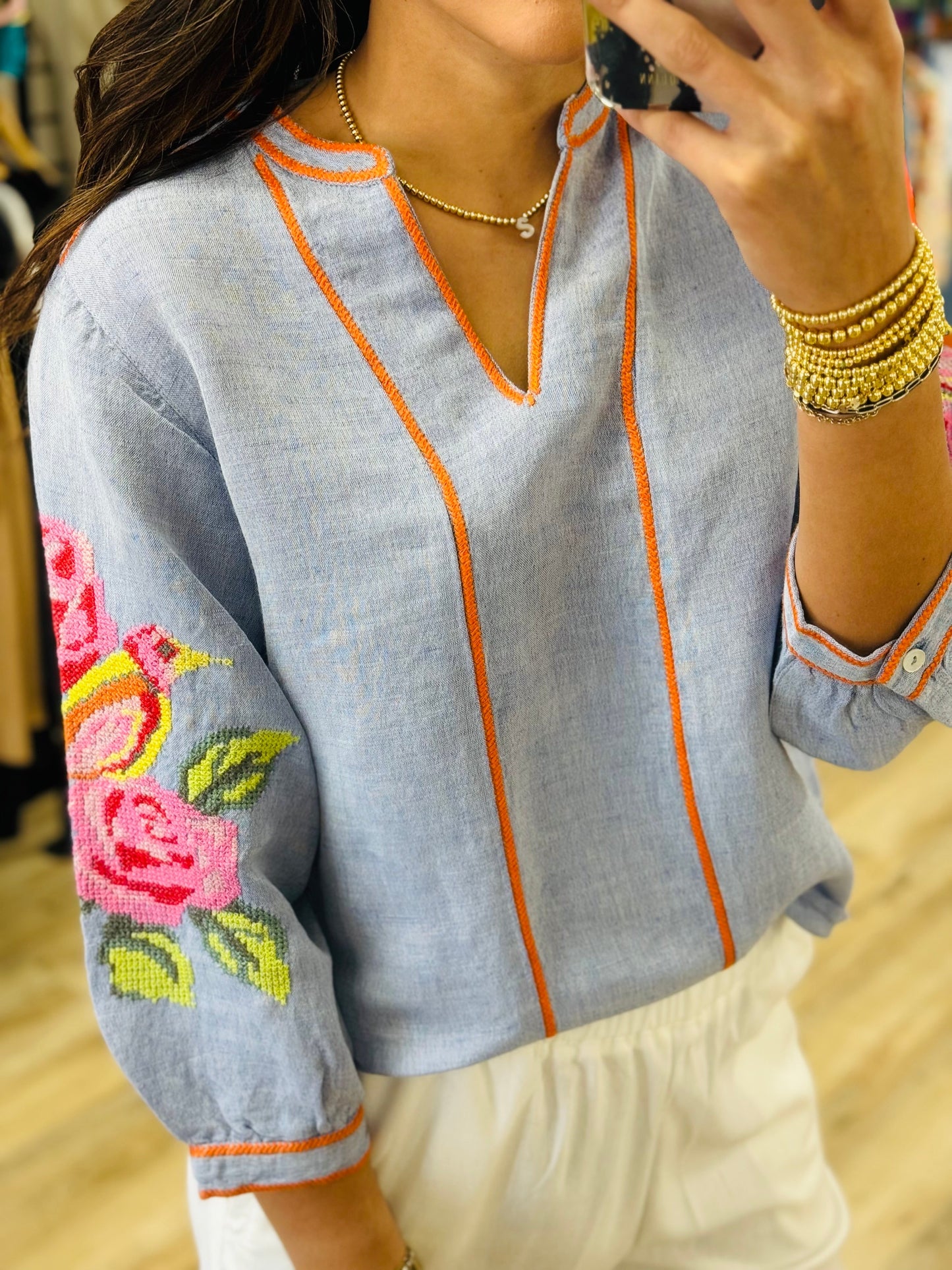 Embroidered Top/Trim