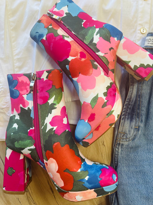 Bright Floral Boot