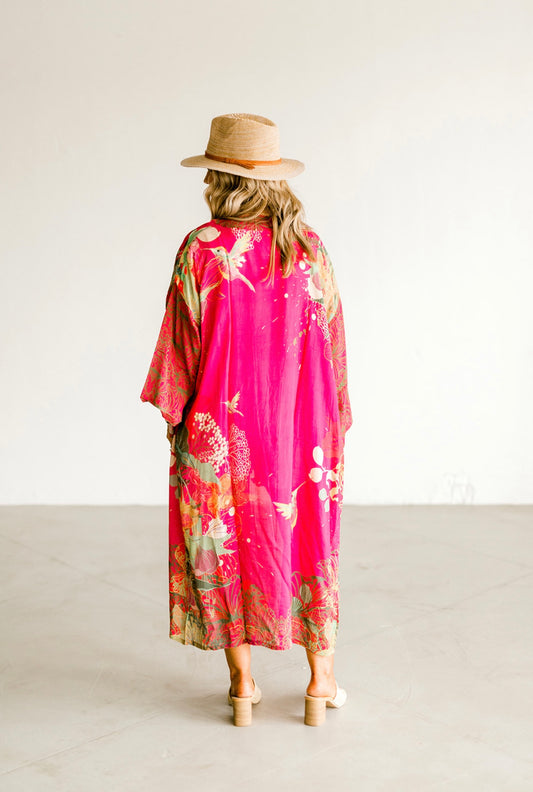 Gone Shopping Hot Pink Kimono